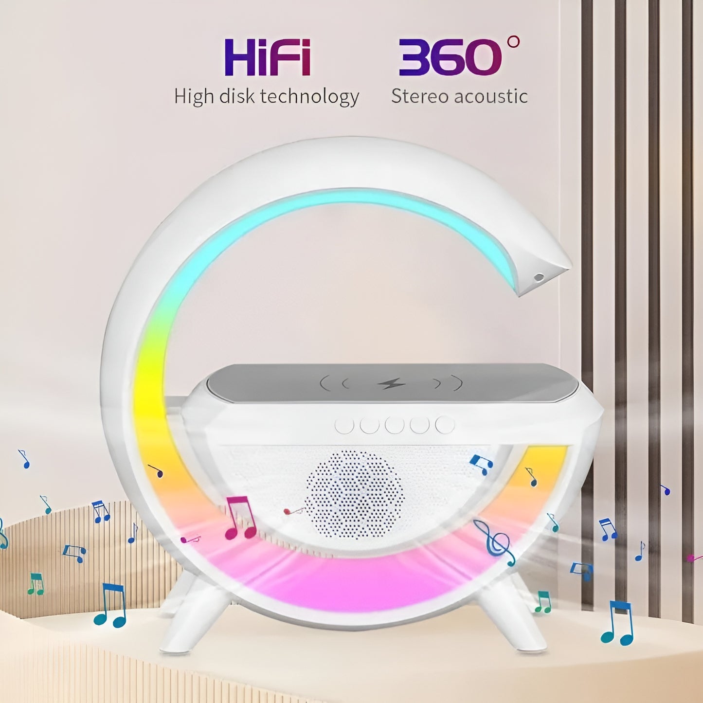 RGB Light Table Lamp Wireless Charger