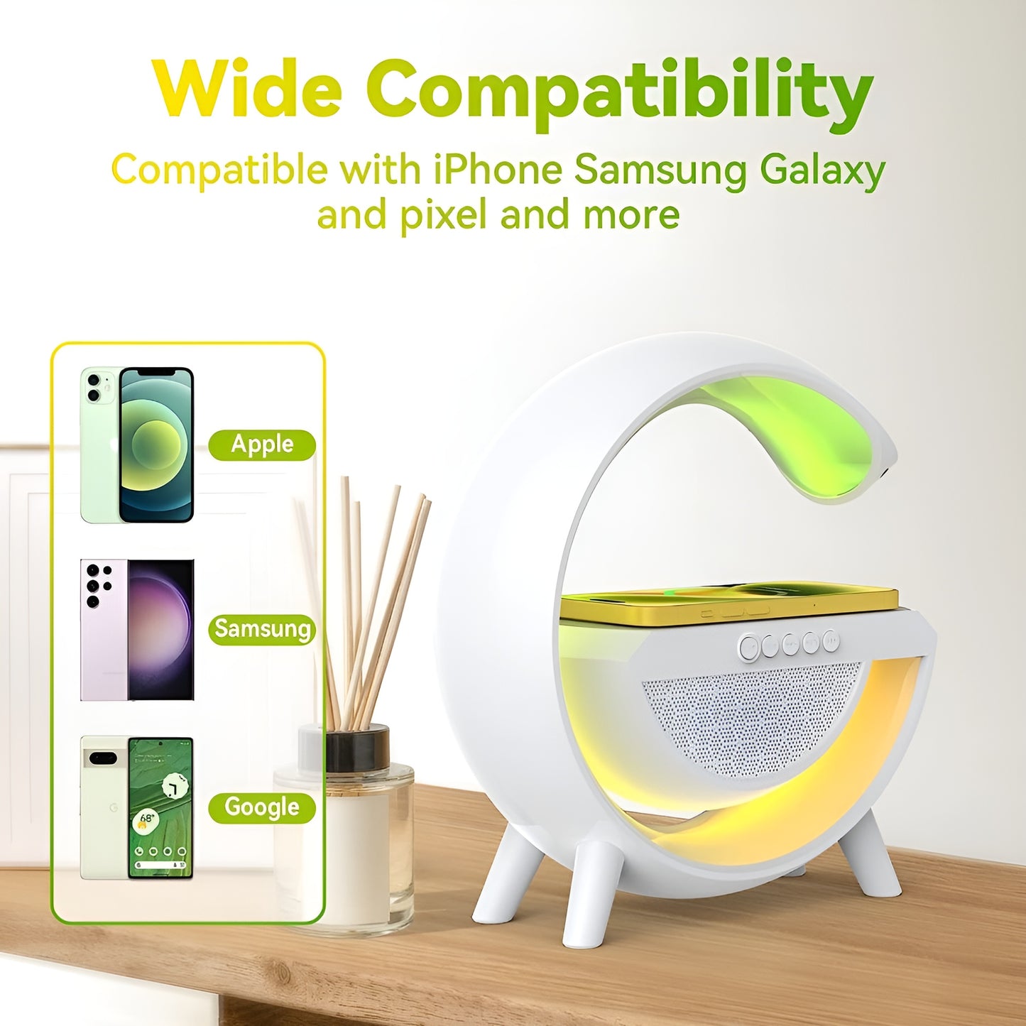 RGB Light Table Lamp Wireless Charger