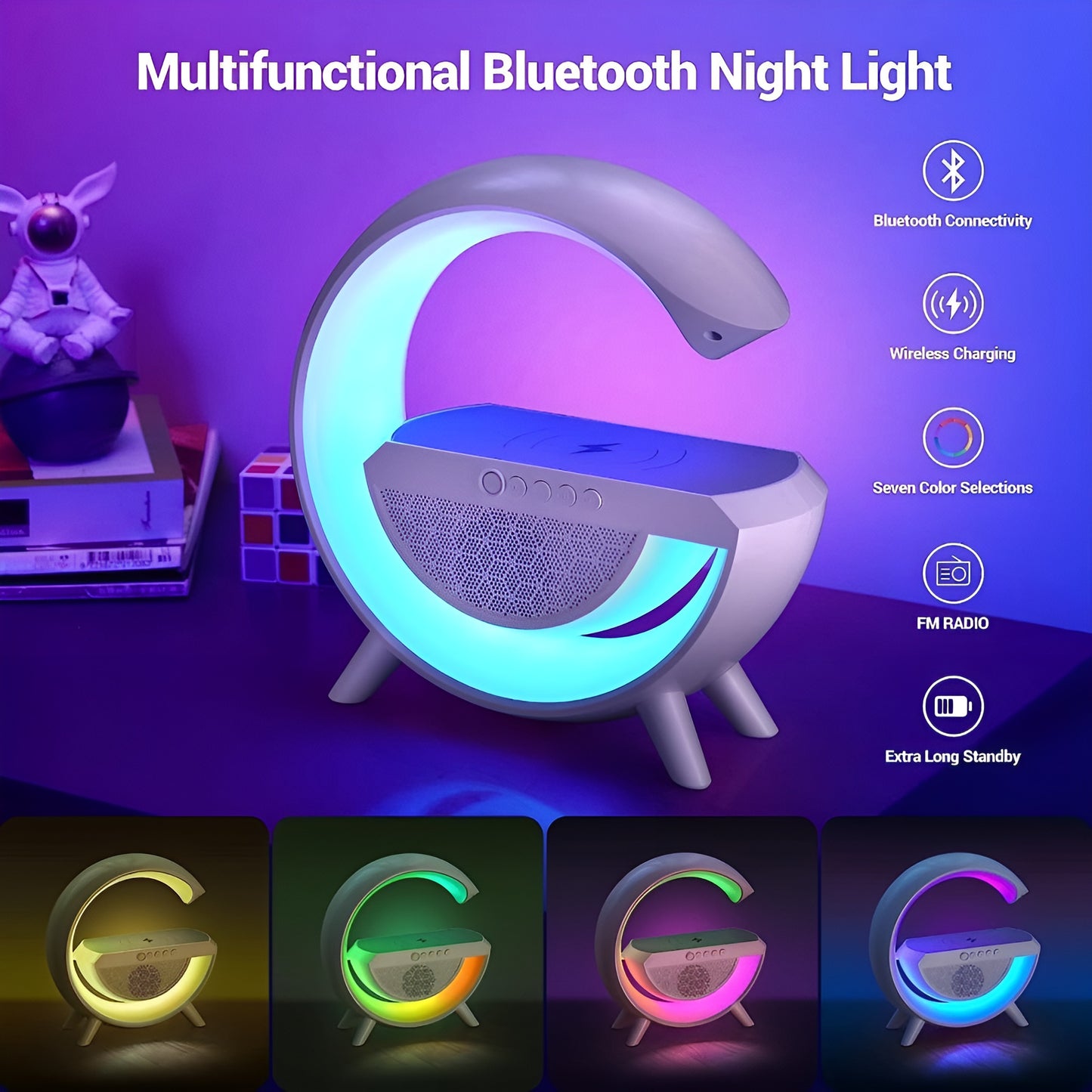 RGB Light Table Lamp Wireless Charger