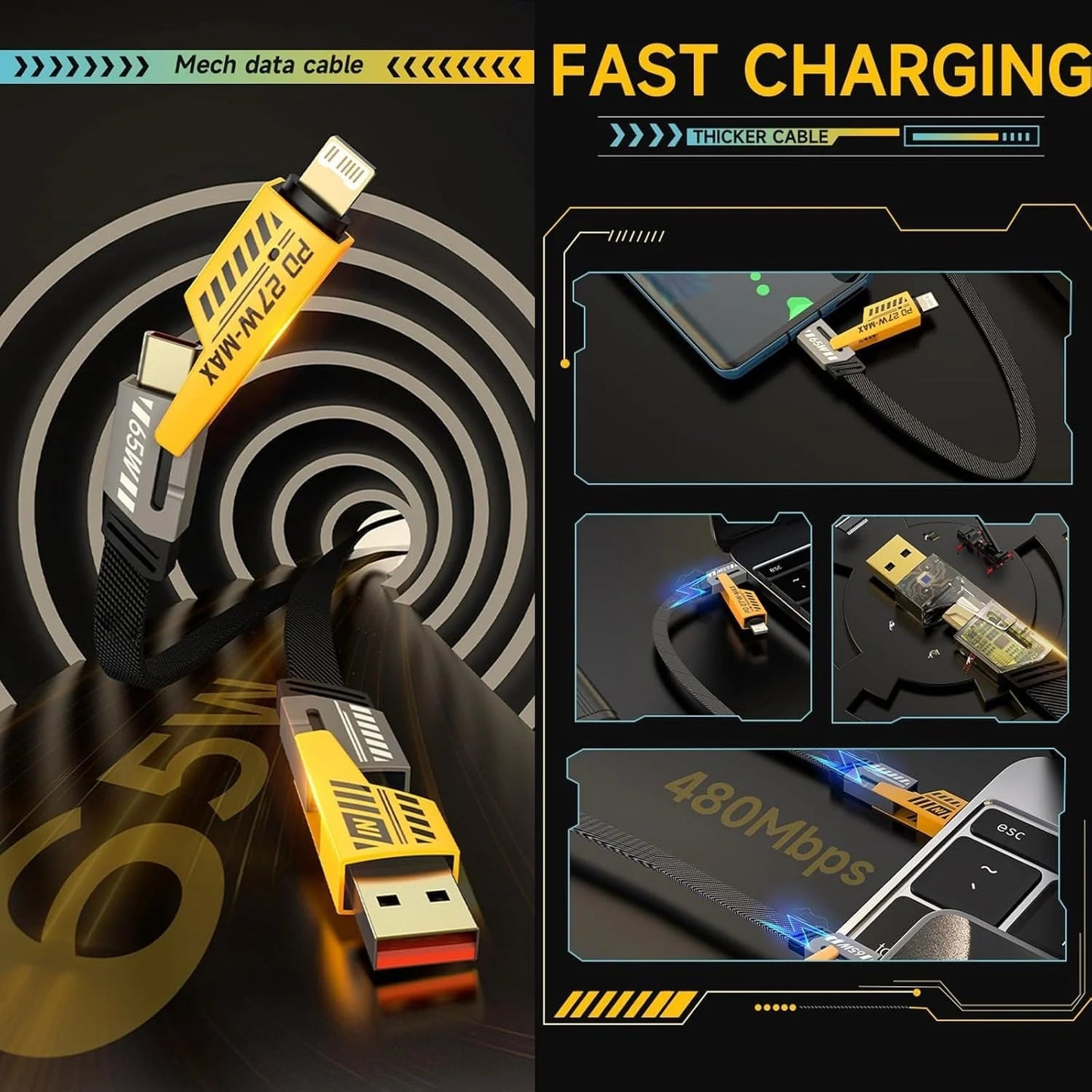 4-in-1 Multi USB Charging Cable