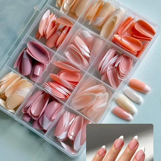144 Pcs Multicolor False Nails Box