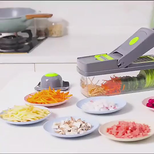 16-In-1 Multifunctional Vegetable Chopper & Slicer